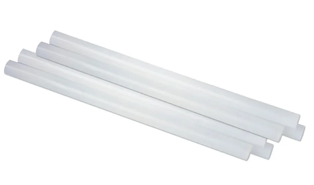 Hot glue sticks, transparent, 6 pieces professional glue cartridges