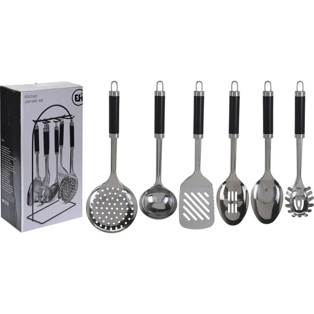 Excellent Houseware 7-piece stainless steel tableware set with holder