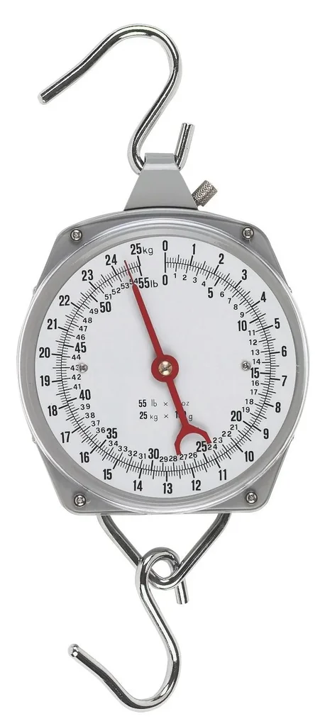 Pointer scales up to 250 kg, line division 1 kg, 1 S-hook