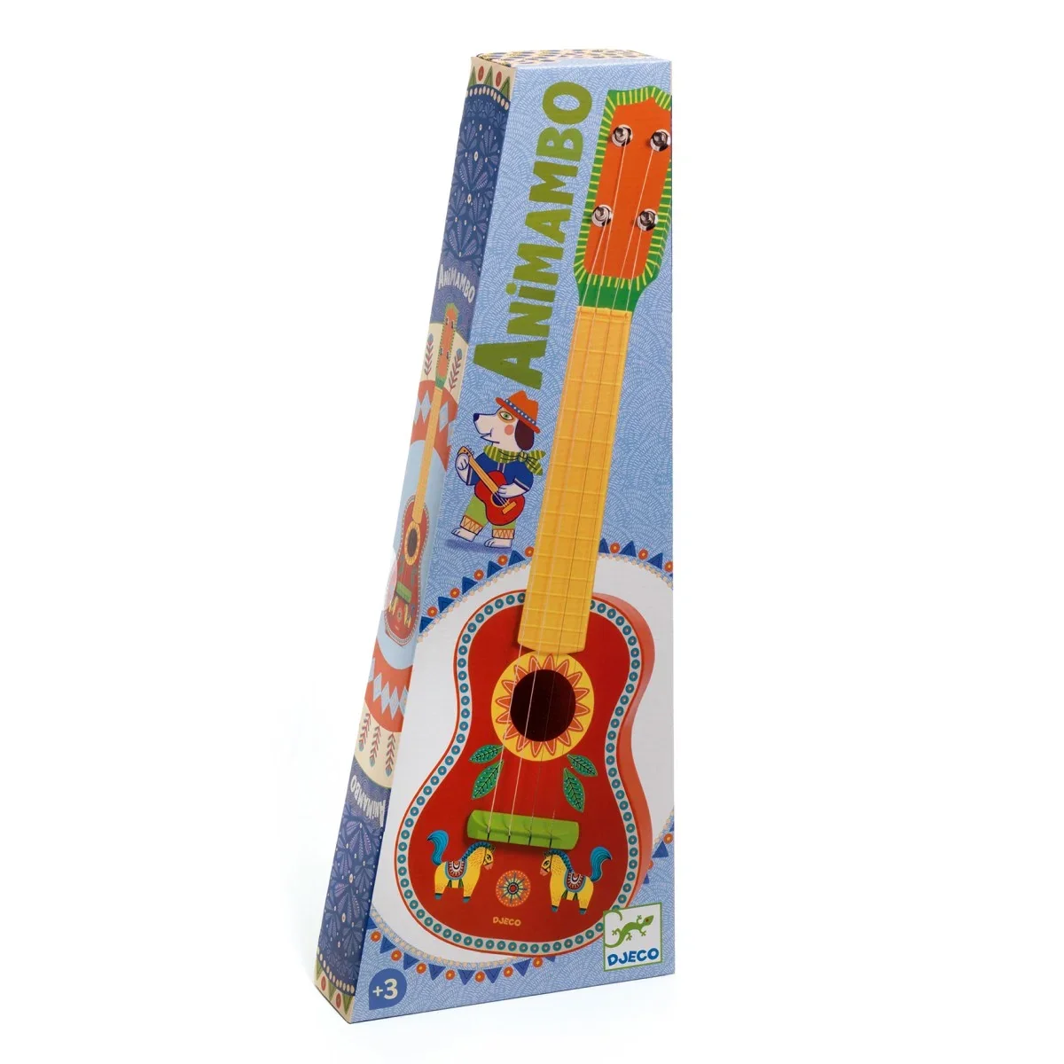 Djeco Ukulele Animambo – zabawka muzyczna, instrument zabawkowy