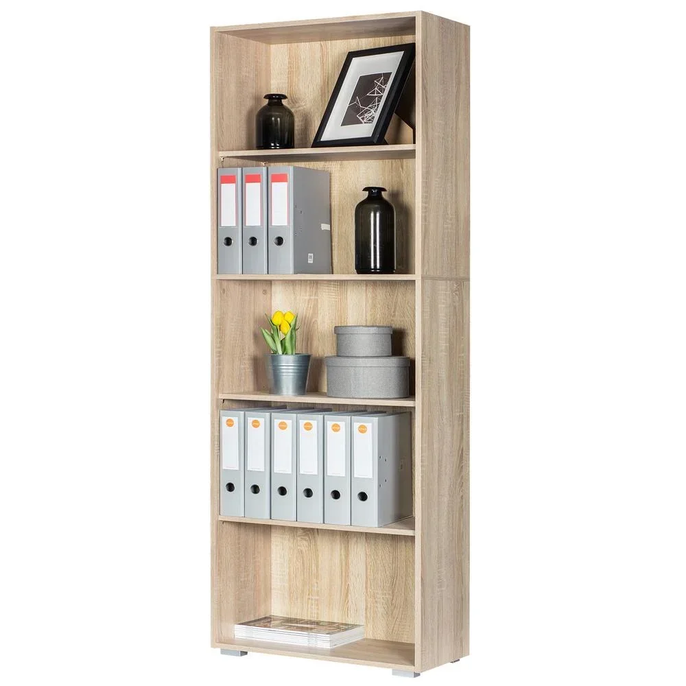 Vela bookcase with 5 compartments, oak, 190 cm
