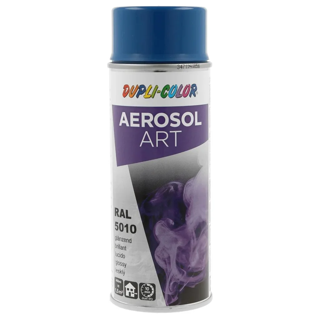Aerosol Art spray can, RAL 5010, Gentian Blue, glossy, 400 ml