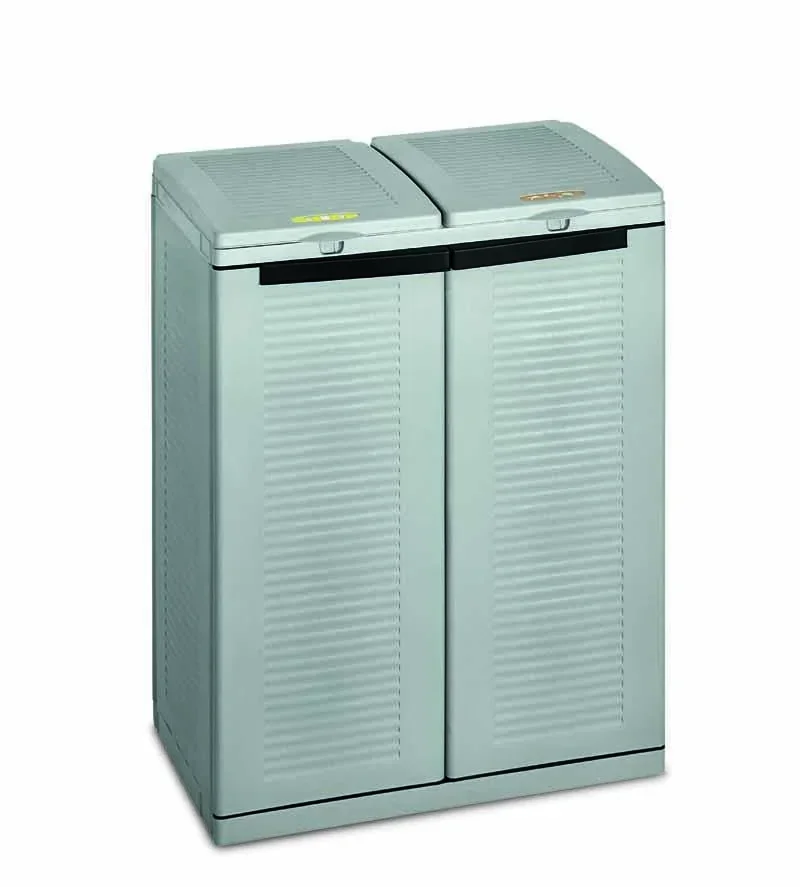 Ecocab 2 dual waste separation system for weather-protected indoor and outdoor use
