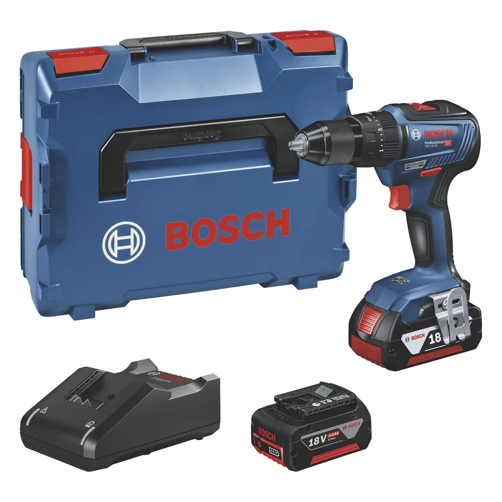 Cordless impact drill GSB 18V-55 (2x4.0Ah; GAL 18V-40; L)