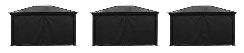 Pavilion Accessory Curtain Set Marsala 10x14 Black