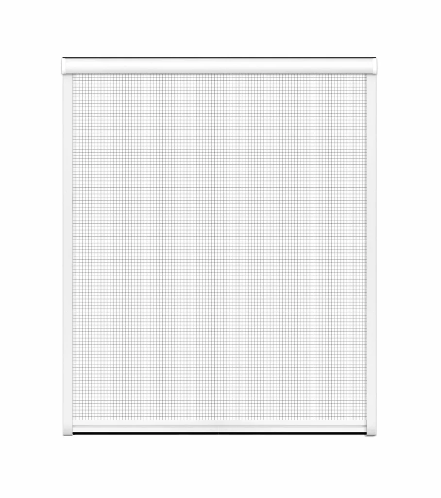 Insect screen roller blind for windows, 100 x 160 cm in white