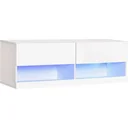 TV board with LED lighting white