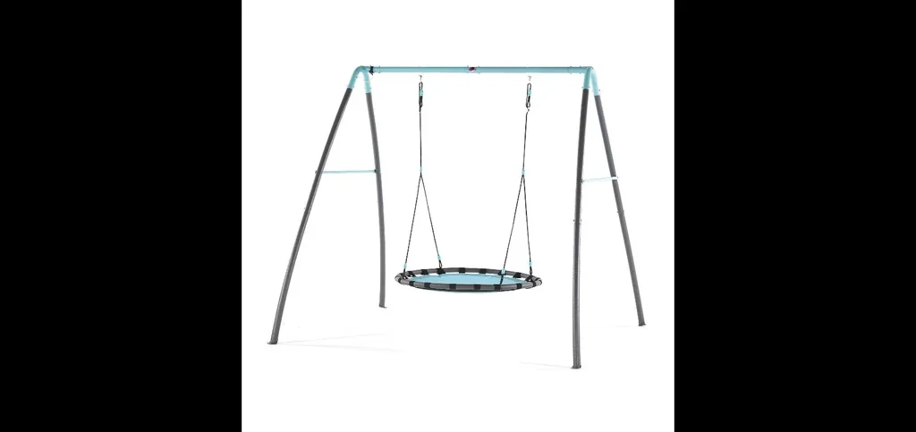 Premium metal nest swing with mist spray function, outdoor nest swing, children, swing ropes height adjustable