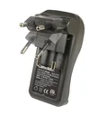 Travel plug-in charger for 2x AA/AAA or 1x 9V, foldable plug