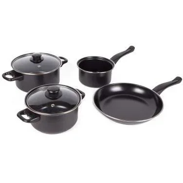 6-piece pot set - carbon steel 0.8 mm