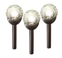 Solar glass mosaic garden light set of 3