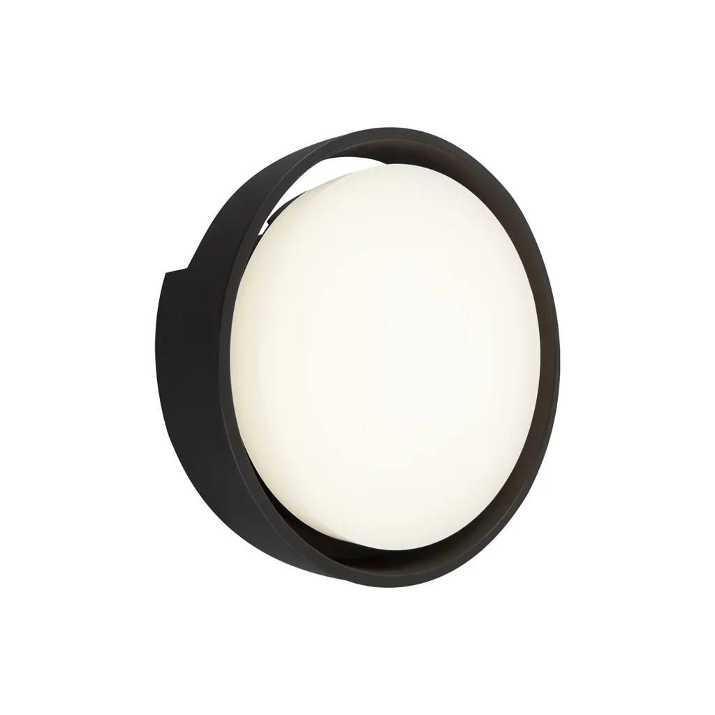 GENUA LED outdoor wall light, black, IP44, 18 watts, 1,500 lm, 4,000 K