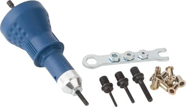 Riveting device with hexagon socket
