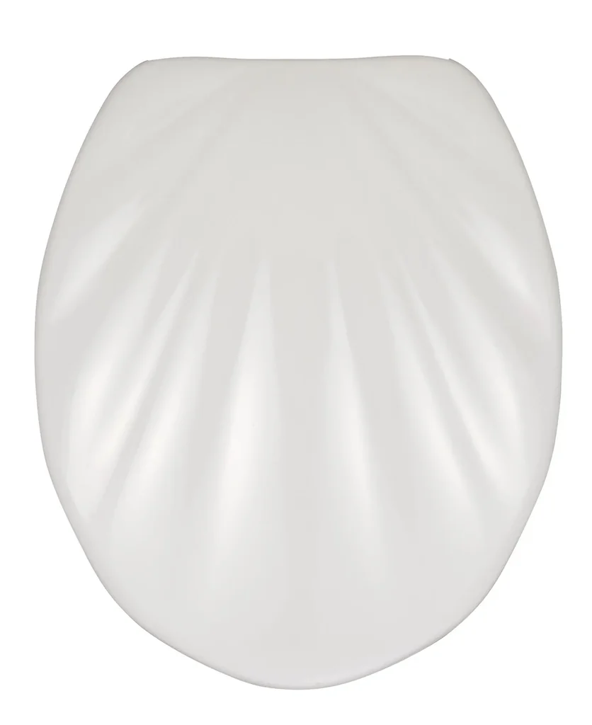 Premium toilet seat "Shell" with soft-close mechanism, white