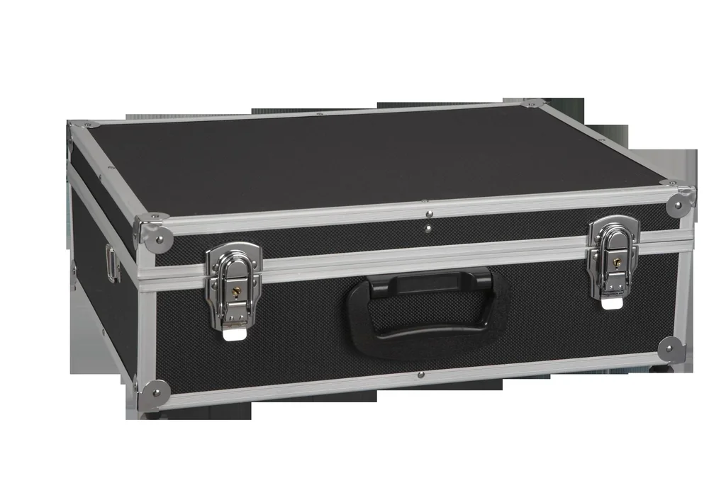 Tool case with sturdy aluminum frame, including removable tool insert and dividers