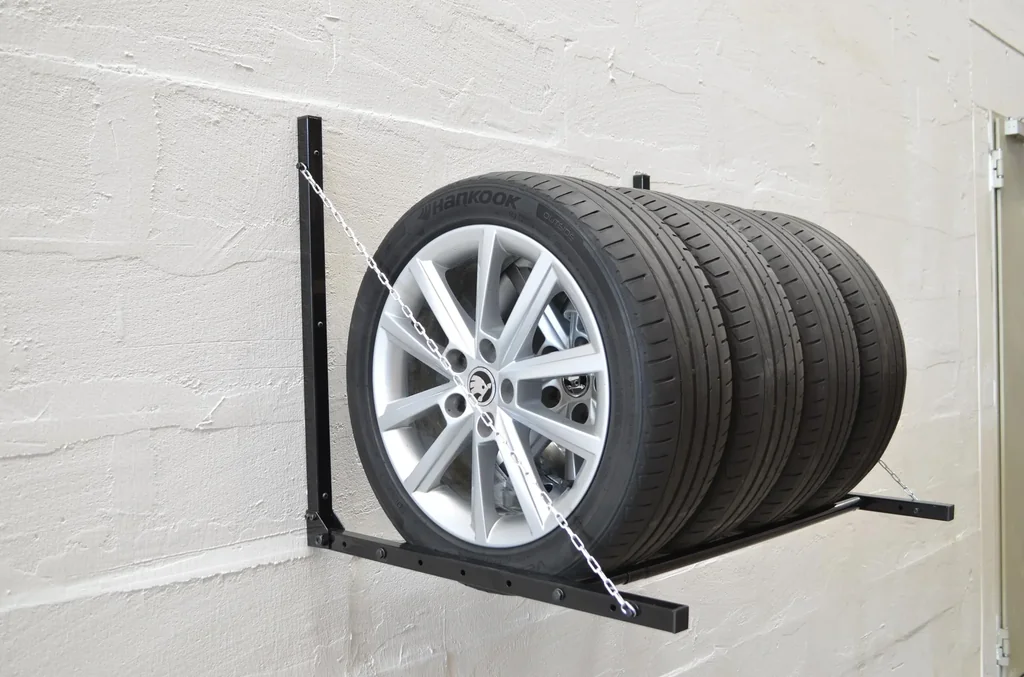 Tire wall shelf - foldable