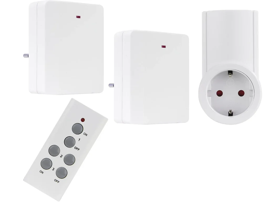 Extra slim wireless switch socket set