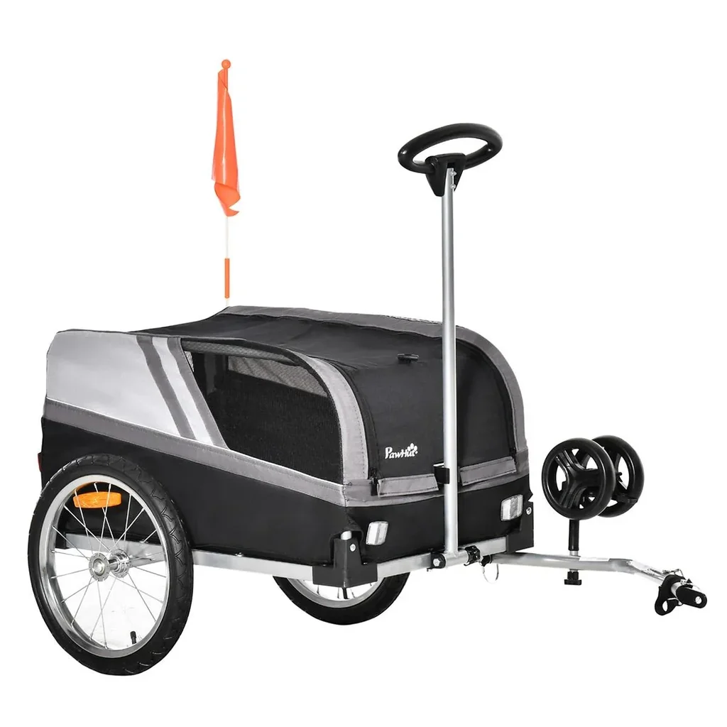 Dog trailer, bicycle trailer 130 cm x 64 cm x 92 cm