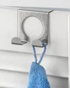 Door double hook, set of 2, matt stainless steel
