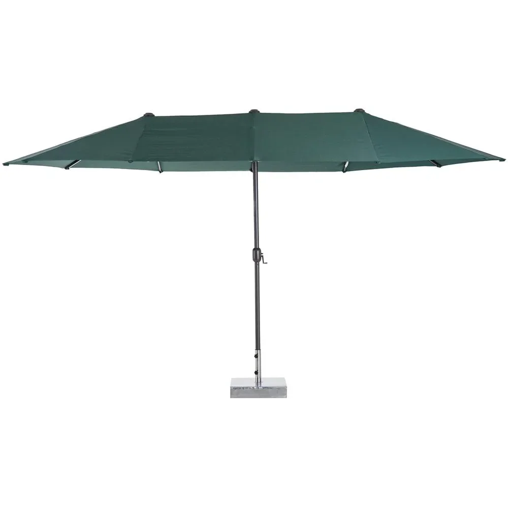 Market umbrella with hand crank