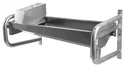 Trough drinker made of stainless steel with wall bracket, 120 cm