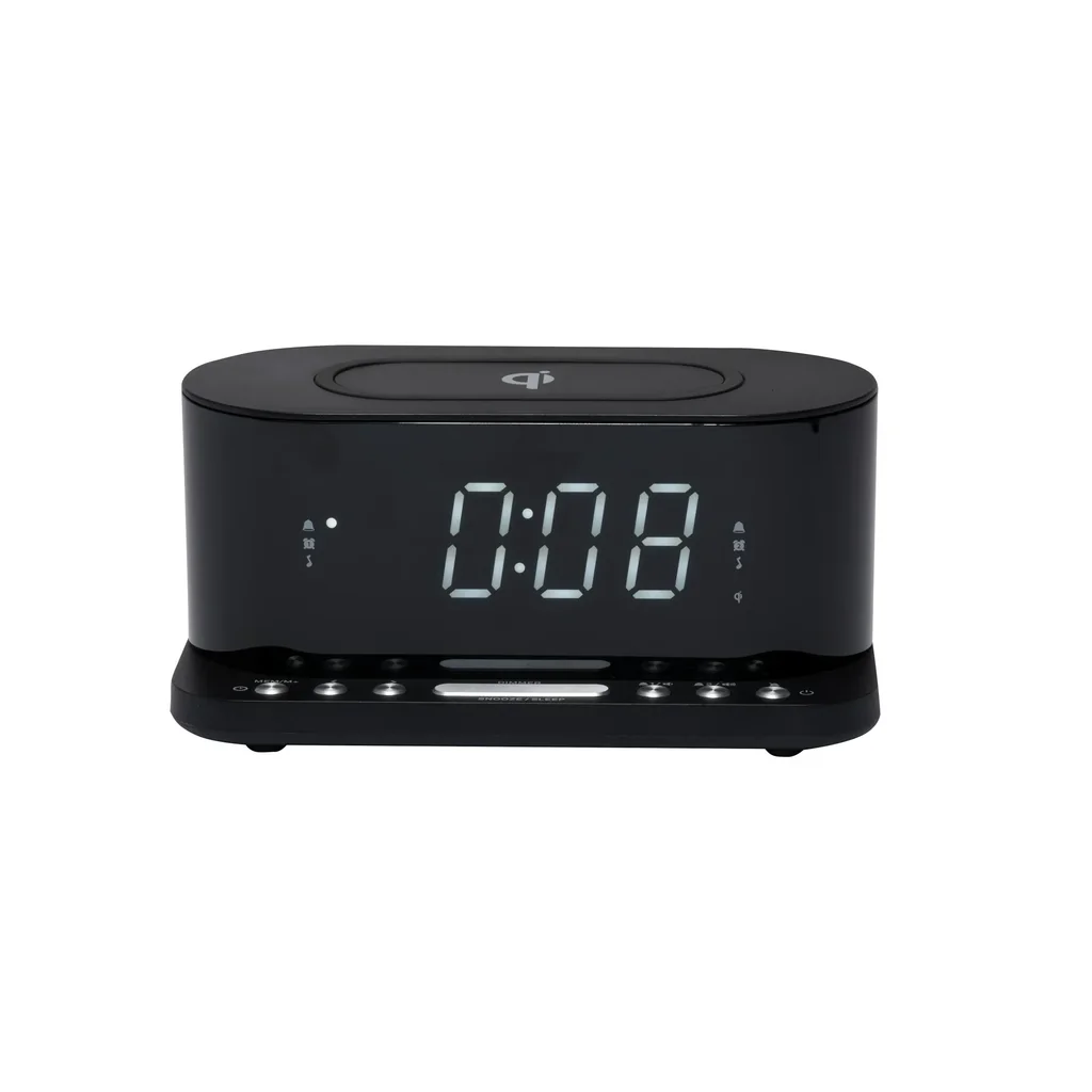 Radio alarm clock CRQ-110 with induction charging surface
