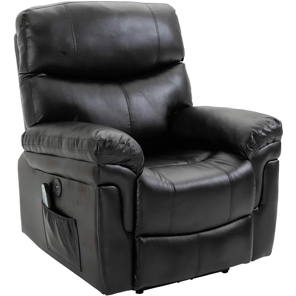 Massage chair with heat and reclining function