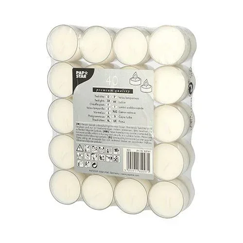 Tea lights, white