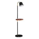 Floor lamp with side table