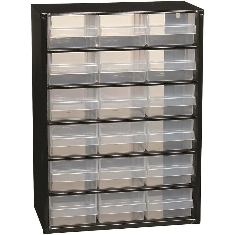 Raaco DIY steel drawer with 18 drawers