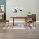 Dining room chairs 2-seater faux leather brown