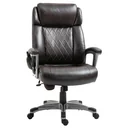 Massage office chair 6-point massage swivel chair made of imitation leather with curved headrest and armrest Brown 70 x 76.5 x 114-1