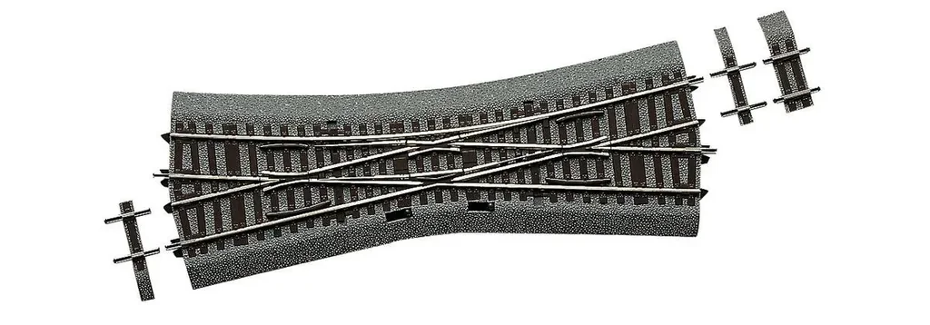 Simple EKW15 crossover switch for manual operation, with bedding. English design with internal switches.
