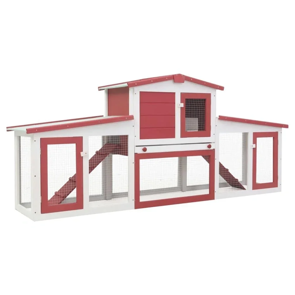 Large outdoor rabbit hutch 204x