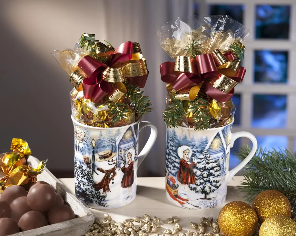 Cup set "Winter Children", 2 pieces