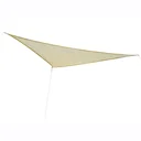 Sun sail sunroof (6x6x6 m) triangles cream HDPE - breathable