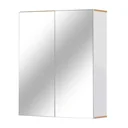 Mirror cabinet wall cabinet with 3 shelves dressing table chipboard white 60 x 20.5 x 75 cm