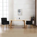 Dining chair with armrests fabric black