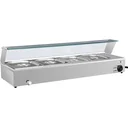 Bain-Marie food warmer with 4 GN 1/2 trays made of stainless steel