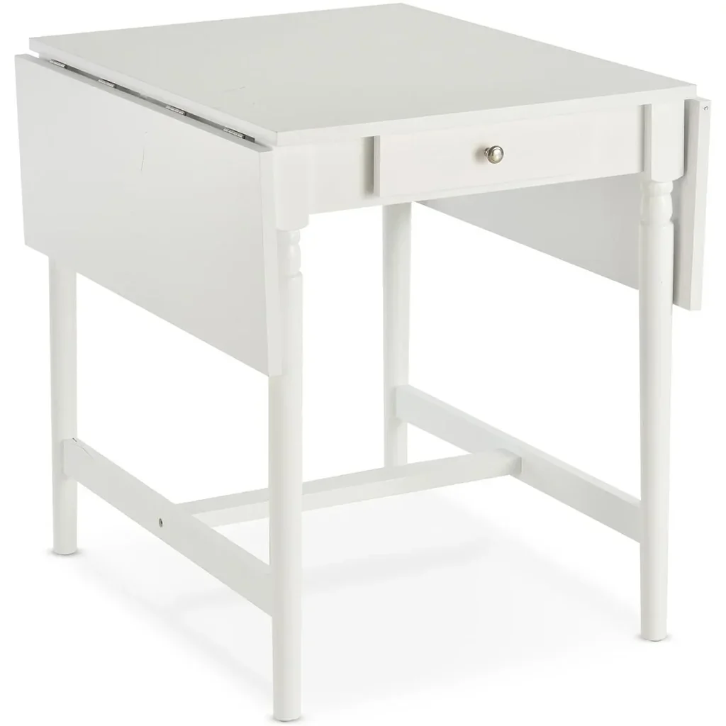 Folding dining table or side table, white