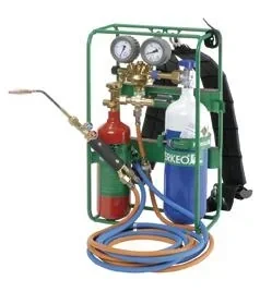Soldering backpack, brazing device for propane-oxygen in a transport-safe carrying frame