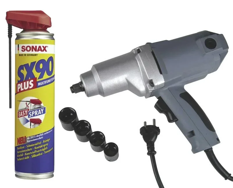 Electric impact wrench professional, 230 Volt + FREE Sonax SX90 - The all-rounder 400 ml