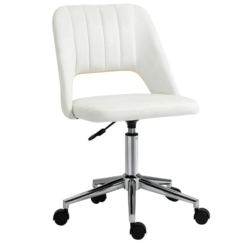 Office chair swivel chair desk chair height adjustable 360° rotatable scallop shape with seam line design foam