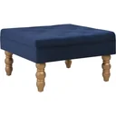 Stool 60x60x36 cm velvet navy blue