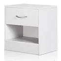 Bedside table white 39x28x41cm