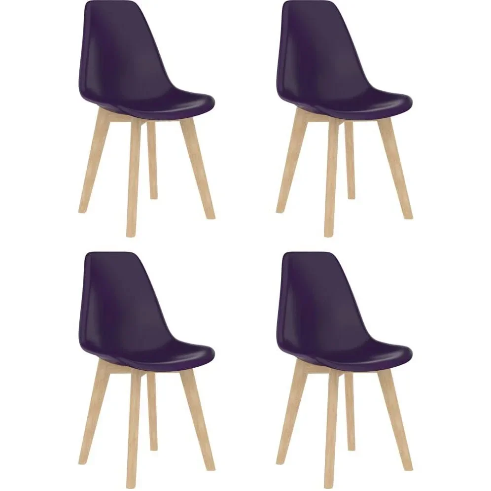 Dining room chairs 4 in plastic purple