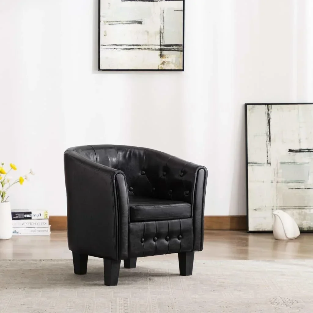 Bucket seat, black imitation leather