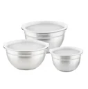 Stainless steel mixing bowl set, 6-piece