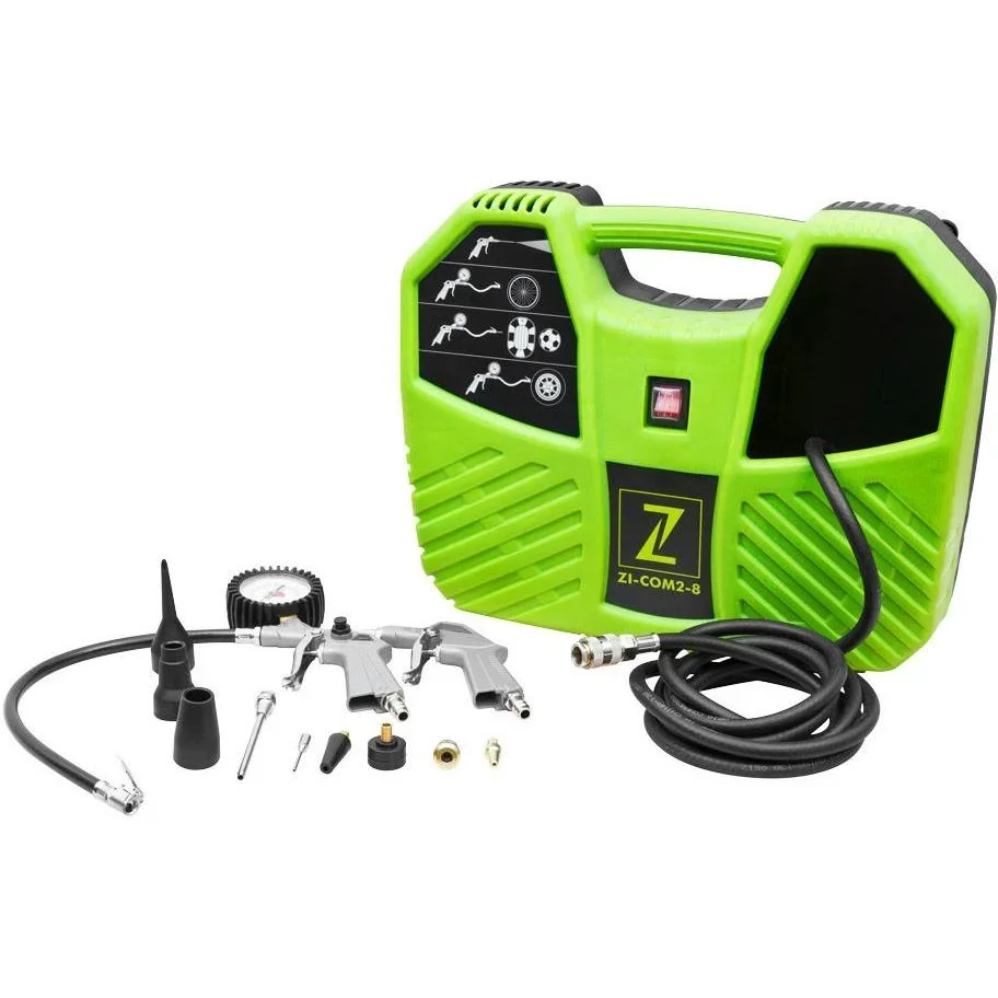 Portable case compressor ZI-COM2-8 - 8 bar - 1100W incl. accessory kit
