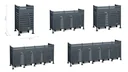 Garbage can cover Planum 5-box, 150 cm, anthracite